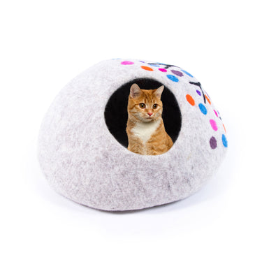 Cherry blossom felt cat cave/100% natural and safe felt cat cave